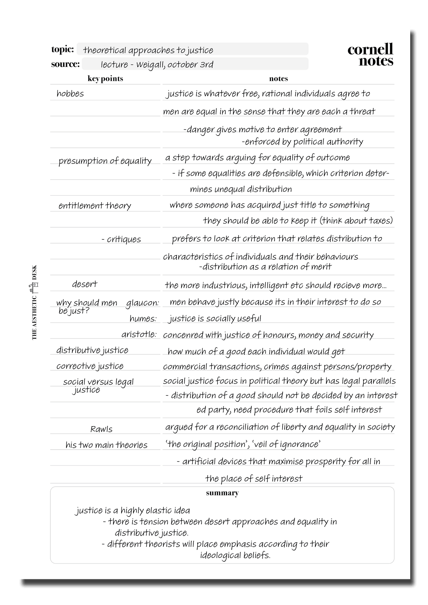 Cornell Notes