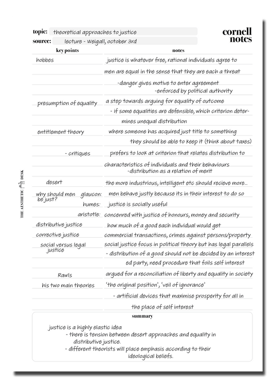 Cornell Notes