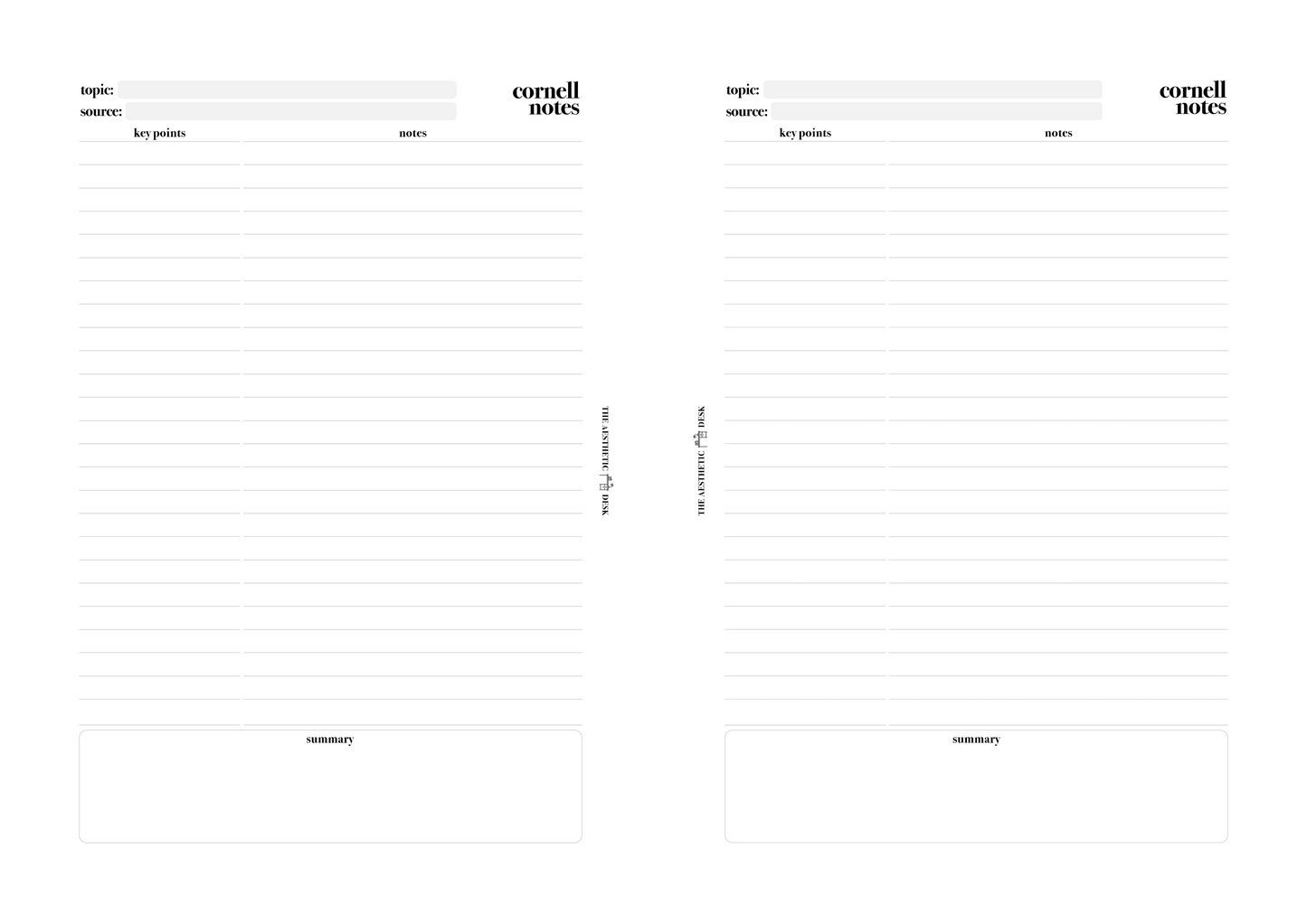 Cornell Notes
