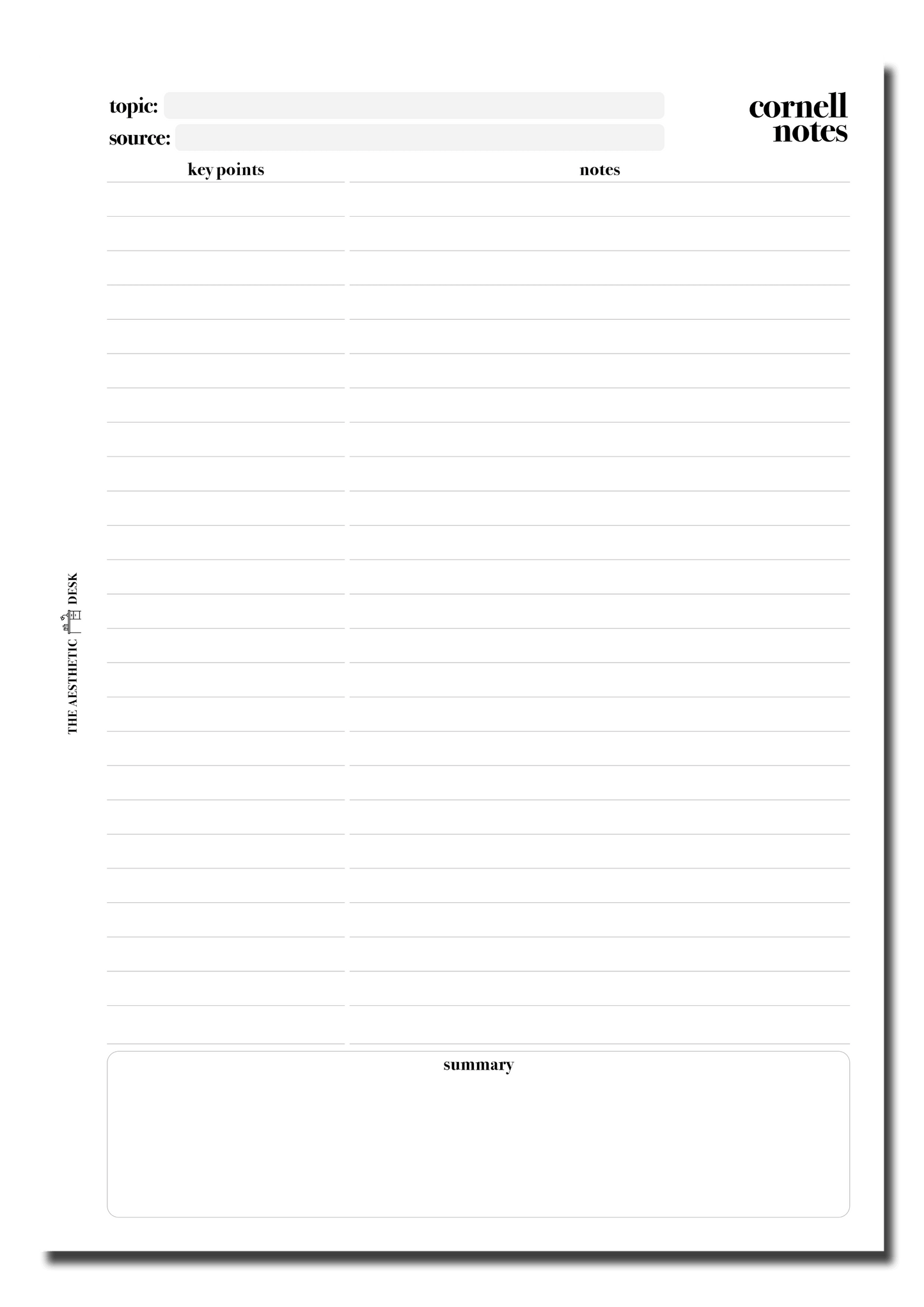 Cornell Notes