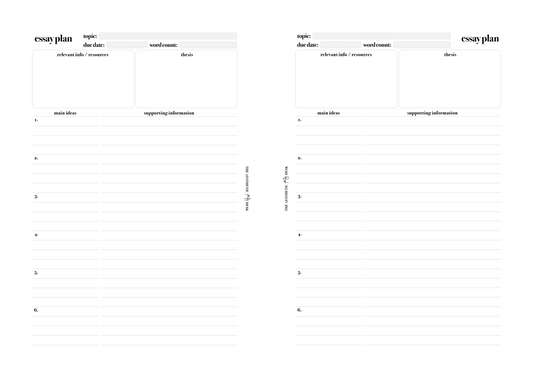 Essay Plan