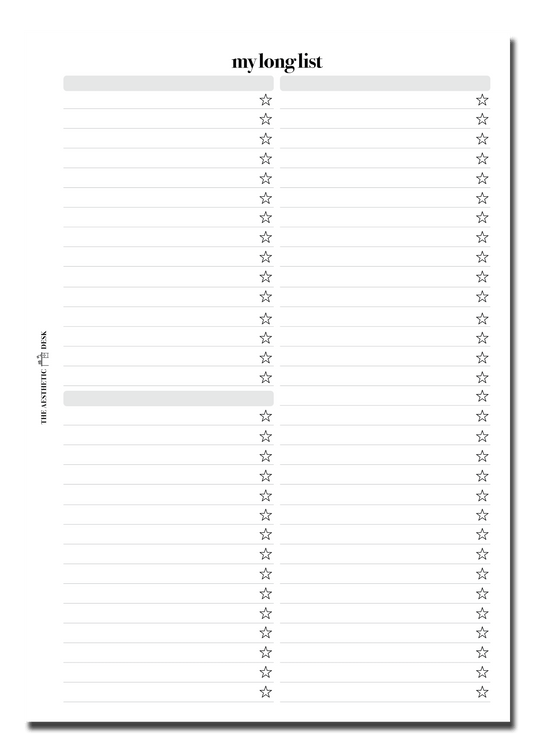 My Long List
