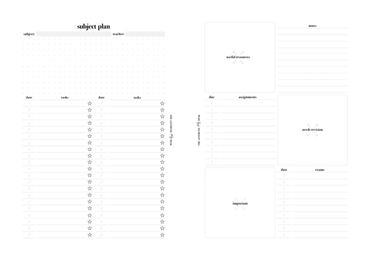 Subject Planner