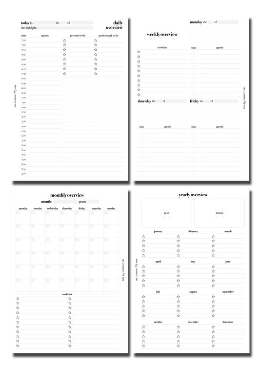 The Aesthetic Desk Digital Templates The Planner Bundle