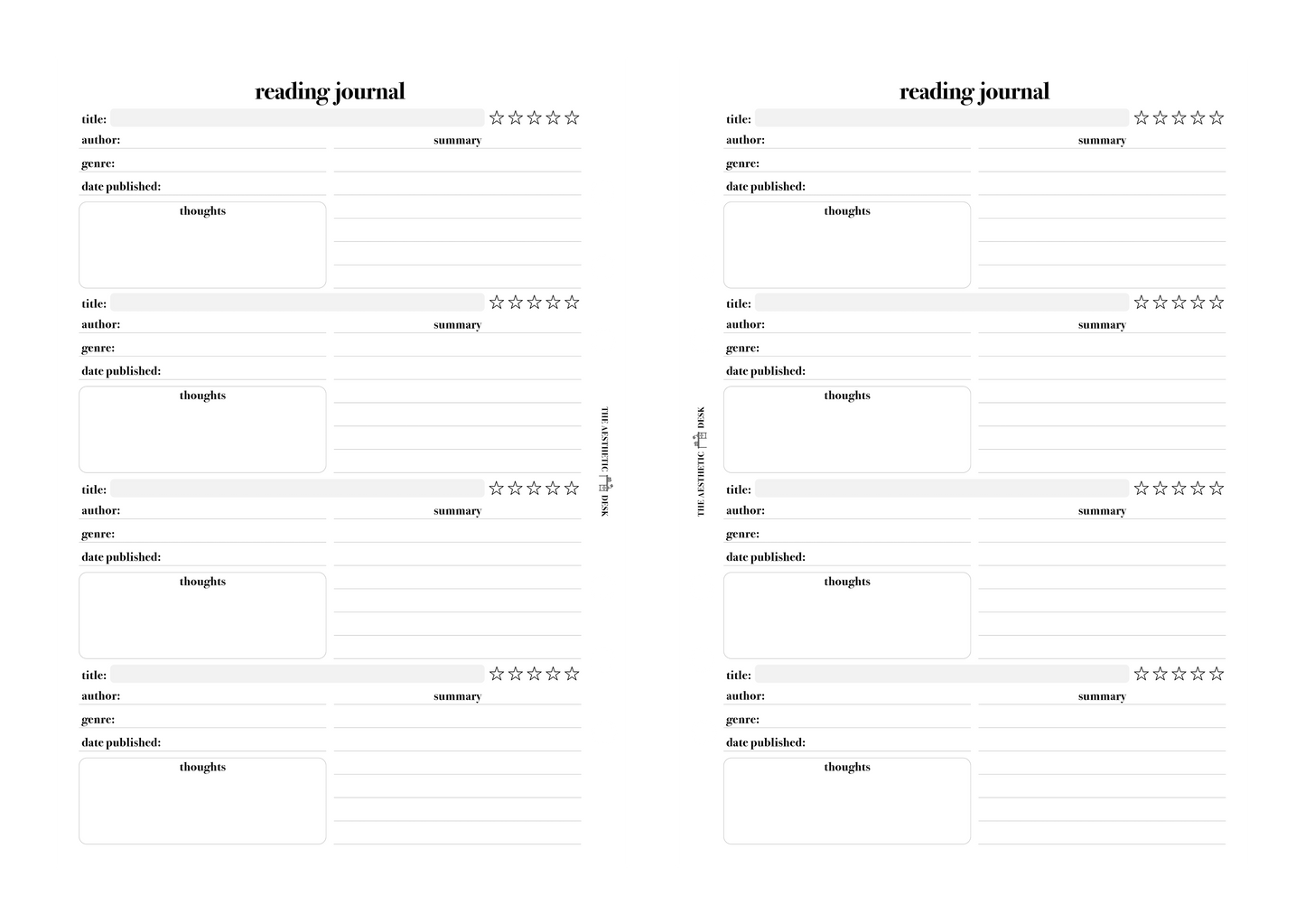 Reading Journal