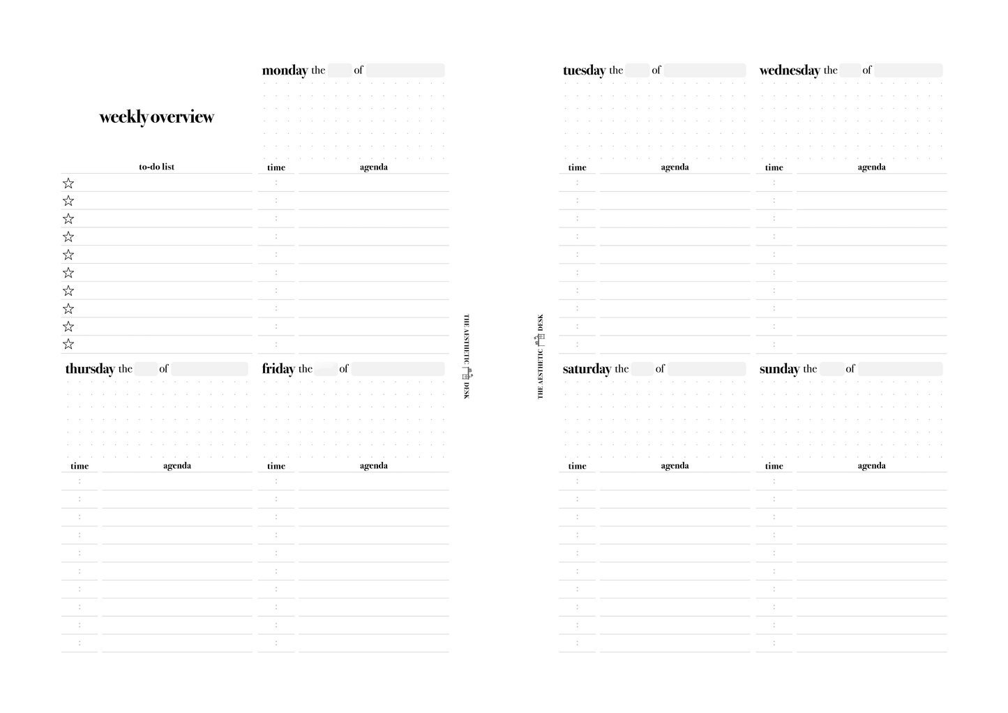 Weekly Overview