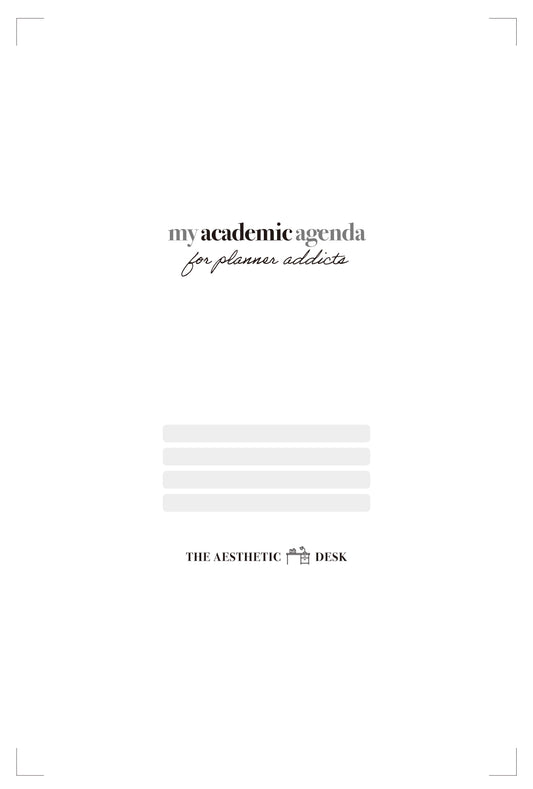 My Academic Agenda PDF